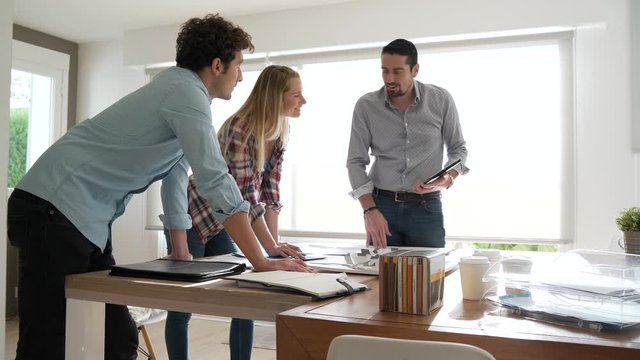 Team of architects working on project