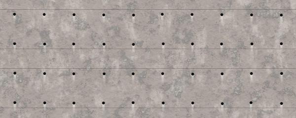 Rough concrete background with holes