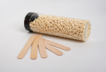 wax for depelation in cartridge isolated on the white