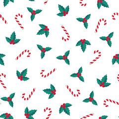 Winter holiday seamless pattern.