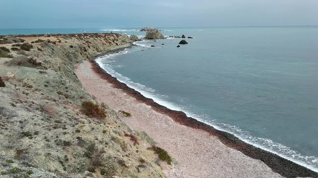 Eastern tip of Tabarca Island with beach. The waters are marine reserve