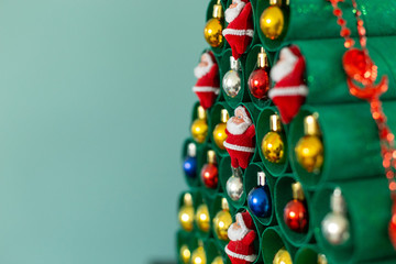 christmas balls on white background
