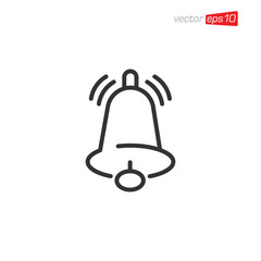 Bell Notification Icon Design Vector