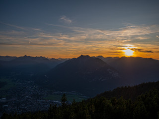 Alpen im Sonnenuntergang