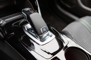 Obraz na płótnie Canvas Gear shift in a car, automatic transmission
