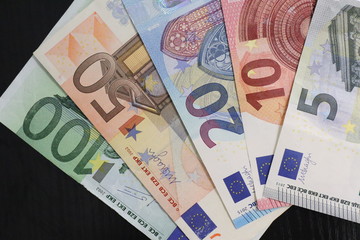euro banknotes background