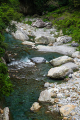 Naklejka na ściany i meble View of river at taroko National park landscape in Hualien,taiwan.