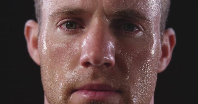 Athletic man after exercise