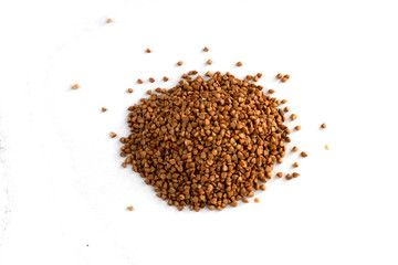 buckwheat slide on a white background isolate