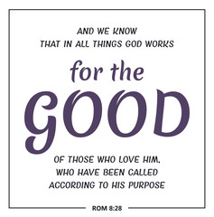 Fototapeta premium In all things God works for the good