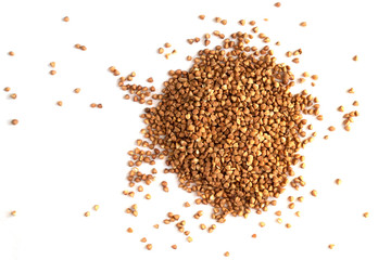 buckwheat slide on a white background isolate