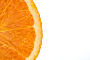 Fresh orange isolated on white background.