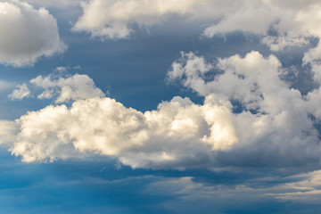 Fototapeta na wymiar Cloud formation against a dark sky