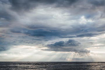 Fototapeta premium Epic sunset light over the Baltic sea