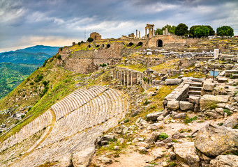 Ruins of the ancient city of Pergamon in Turkey