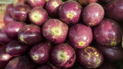 eggplant and tomatoes