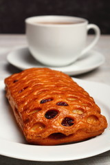 Viennoiserie. Apple and Blueberry Puff Pastry.