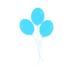 This is cute balloon in flat style isolated on white background. Vector cartoon illustration. Could be used for postcards, banners, flyers, postcards, holidays decorations and etc.
