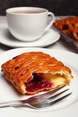 Viennoiserie. Apple and Blueberry Puff Pastry.