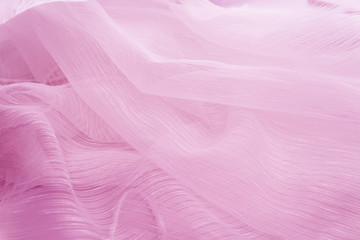 Fototapeta na wymiar Texture chiffon fabric organza pink color for background