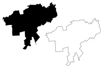 Causeni District (Republic of Moldova, Administrative divisions of Moldova) map vector illustration, scribble sketch Causeni map
