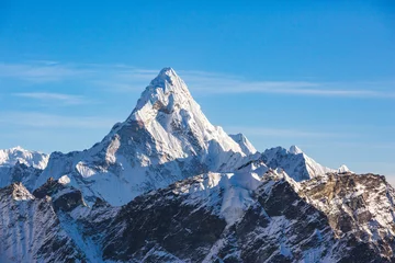 Printed kitchen splashbacks Mount Everest Ama Dablam view from Kala Patar Mount. Nepal