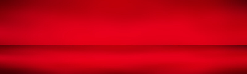 perspective floor backdrop red room studio with light red gradient spotlight backdrop background for display your product or artwork 