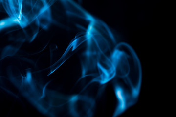 abstract background with blue smoke on black, smoky abstract background