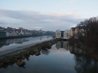 Blick über die Donau in Regensburg