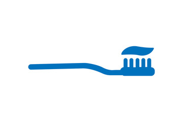 toothpaste toothbrush icon vector illustration