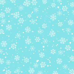 Snow pattern. Vector illustration. Falling snow.