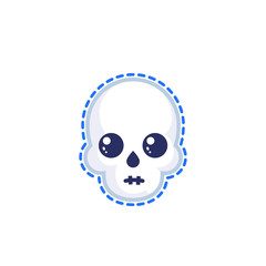 cute skull, vector sticker design
