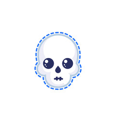 cute skull, vector sticker design