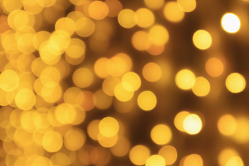Obraz premium Abstract blur golden bokeh light Christmas holiday background
