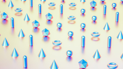 Beautiful background with geometric shape. 3d illustration, 3d rendering.