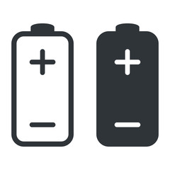 Obraz premium Battery charging icon. Battery icon flat style isolated on background. Battery icon sign symbol for web site and app design.