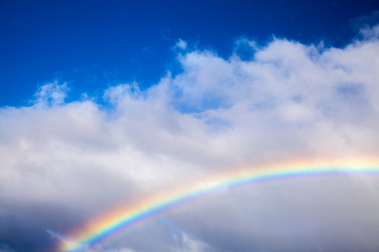 rainbow in the sky against cloud