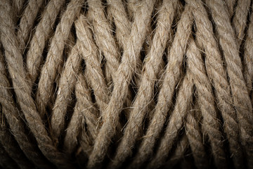 Macro of hemp rope