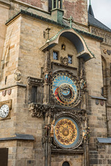 Astronomical Clock and tower in Prague, Czech Republic. Prague’s Astronomical Clock at Old Town City Hall from year 1410. It is the oldest clock of this type still working.