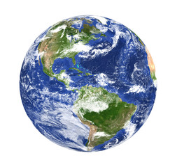 Planet Earth America View Isolated