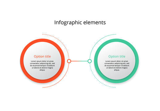 2 Step Infographic Layout with Circle Elements