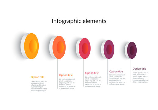 5 Step Infographic Layout with Circular Elements