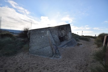 Beach in Normandy, one of the locations of Second World War - obrazy, fototapety, plakaty