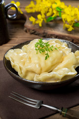 Dumplings, filled with cheese.