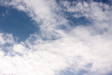 Obraz premium white Cirrus clouds on blue the sky