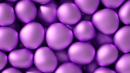 Beautiful background with beads, particles and simulation. 3d illustration, 3d rendering.