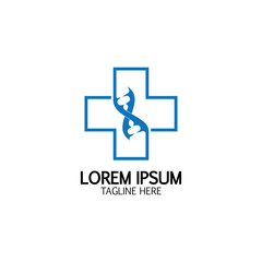 Fototapeta premium Health Cross DNA logo icon design template
