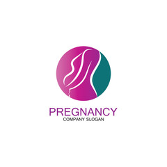 Pregnant template vector icon