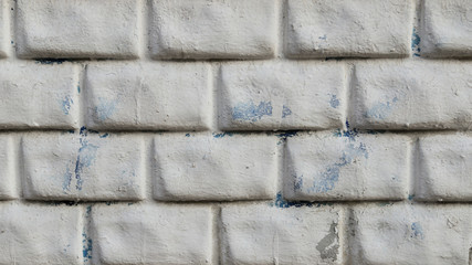 texture of old white brick wall