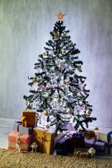 Christmas tree illumination Festoon Interior new year gifts